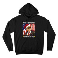 Make Christmas Great Again Funny Santa Trump 2024 Hoodie