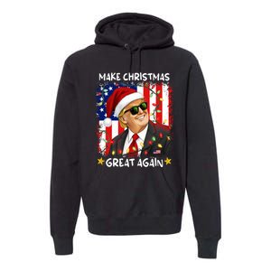 Make Christmas Great Again Funny Santa Trump 2024 Premium Hoodie