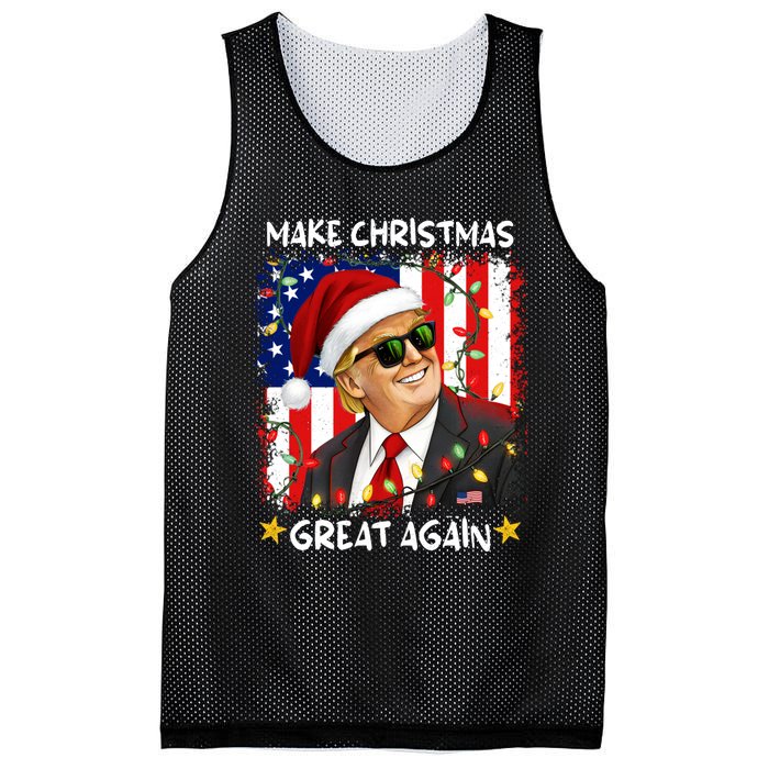 Make Christmas Great Again Funny Santa Trump 2024 Mesh Reversible Basketball Jersey Tank