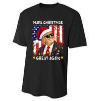 Make Christmas Great Again Funny Santa Trump 2024 Performance Sprint T-Shirt