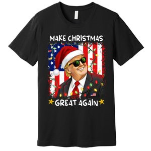 Make Christmas Great Again Funny Santa Trump 2024 Premium T-Shirt