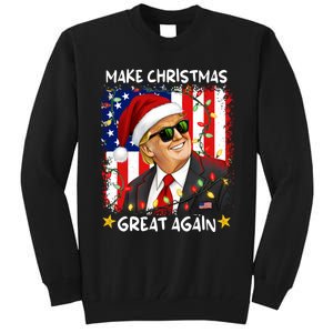 Make Christmas Great Again Funny Santa Trump 2024 Tall Sweatshirt