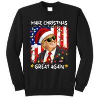 Make Christmas Great Again Funny Santa Trump 2024 Tall Sweatshirt