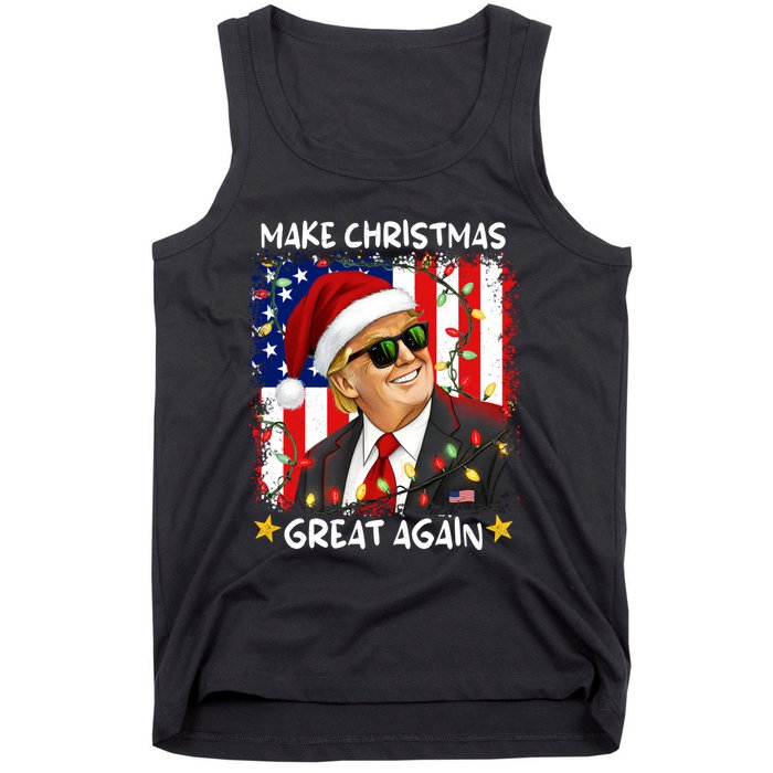 Make Christmas Great Again Funny Santa Trump 2024 Tank Top