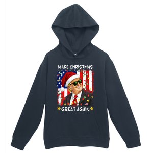 Make Christmas Great Again Funny Santa Trump 2024 Urban Pullover Hoodie