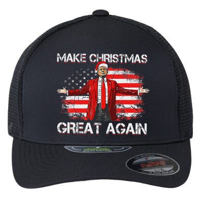 Make Christmas Great Again Santa Funny Trump Xmas Pajamas Flexfit Unipanel Trucker Cap