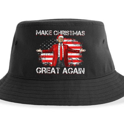 Make Christmas Great Again Santa Funny Trump Xmas Pajamas Sustainable Bucket Hat