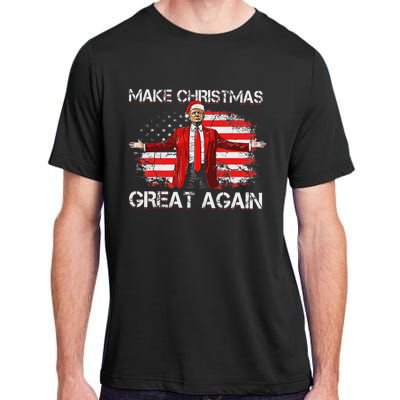 Make Christmas Great Again Santa Funny Trump Xmas Pajamas Adult ChromaSoft Performance T-Shirt