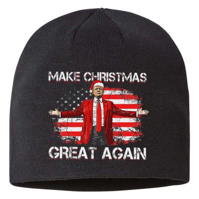 Make Christmas Great Again Santa Funny Trump Xmas Pajamas Sustainable Beanie