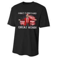 Make Christmas Great Again Santa Funny Trump Xmas Pajamas Performance Sprint T-Shirt