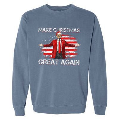 Make Christmas Great Again Santa Funny Trump Xmas Pajamas Garment-Dyed Sweatshirt