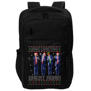 Make Christmas Great Again Ugly Sweaters Trump Dance Santa Impact Tech Backpack