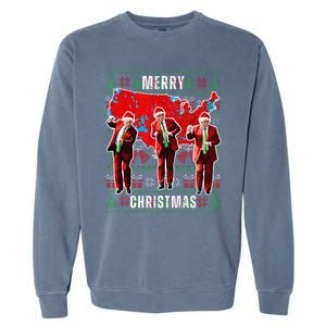 Make Christmas Great Again Trump Pajamas Ugly (14) Garment-Dyed Sweatshirt