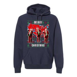 Make Christmas Great Again Trump Pajamas Ugly (14) Premium Hoodie