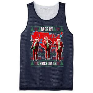 Make Christmas Great Again Trump Pajamas Ugly (14) Mesh Reversible Basketball Jersey Tank