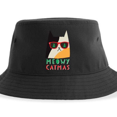 Meowy Catmas Great Gift Sustainable Bucket Hat