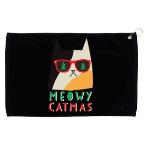 Meowy Catmas Great Gift Grommeted Golf Towel