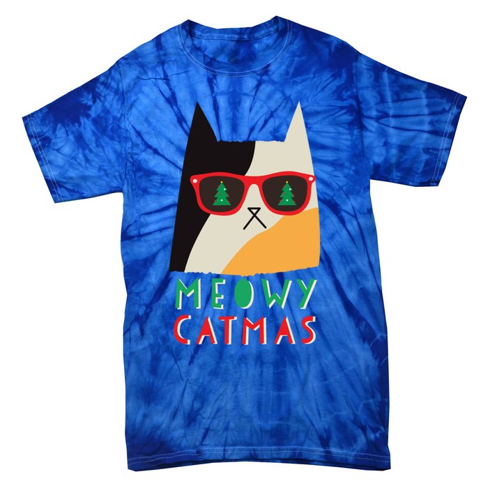 Meowy Catmas Great Gift Tie-Dye T-Shirt