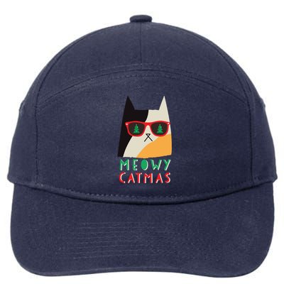 Meowy Catmas Great Gift 7-Panel Snapback Hat