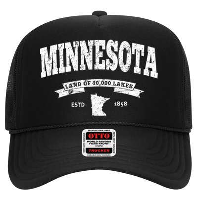Minnesota Cute Gift Vintage Minnesota Gift Retro Mn Trucker Hat