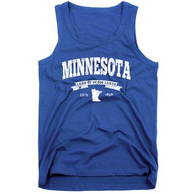 Minnesota Cute Gift Vintage Minnesota Gift Retro Mn Tank Top