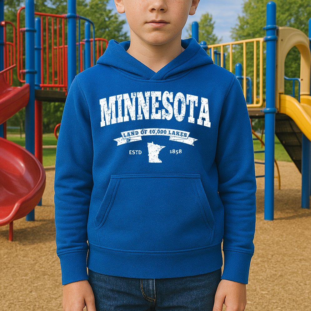 Minnesota Cute Gift Vintage Minnesota Gift Retro Mn Kids Hoodie