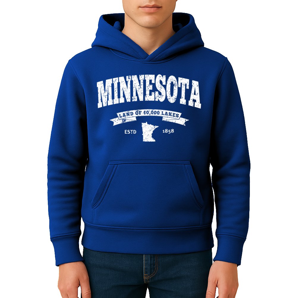 Minnesota Cute Gift Vintage Minnesota Gift Retro Mn Kids Hoodie