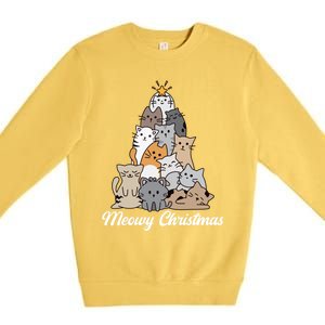 Meowy Christmas Gift Premium Crewneck Sweatshirt