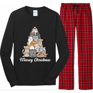 Meowy Christmas Gift Long Sleeve Pajama Set