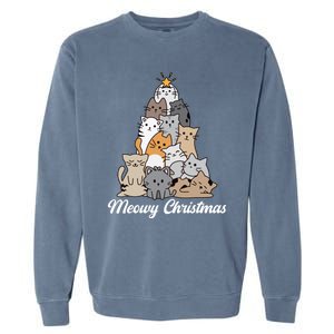 Meowy Christmas Gift Garment-Dyed Sweatshirt