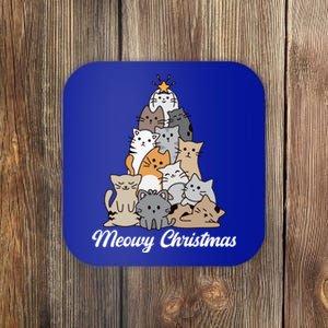 Meowy Christmas Gift Coaster