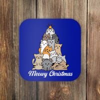 Meowy Christmas Gift Coaster