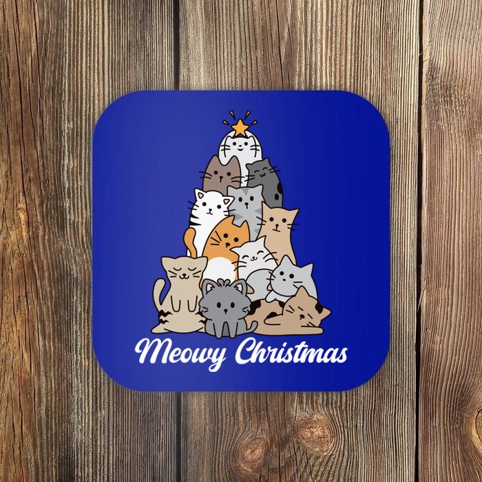 Meowy Christmas Gift Coaster