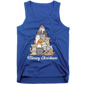 Meowy Christmas Gift Tank Top