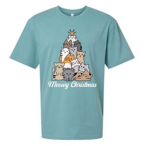 Meowy Christmas Gift Sueded Cloud Jersey T-Shirt