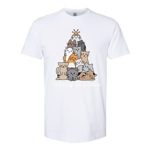 Meowy Christmas Gift Softstyle CVC T-Shirt