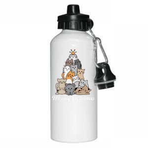 Meowy Christmas Gift Aluminum Water Bottle