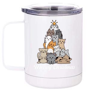 Meowy Christmas Gift 12 oz Stainless Steel Tumbler Cup