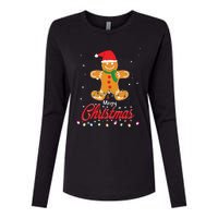 Merry Christmas Gingerbread Merry Christmas Cookie Bakers Womens Cotton Relaxed Long Sleeve T-Shirt