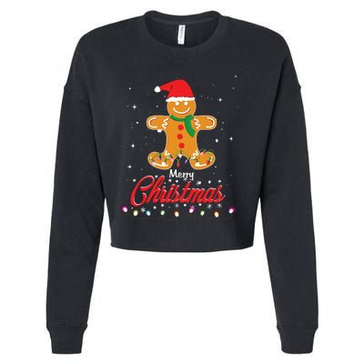 Merry Christmas Gingerbread Merry Christmas Cookie Bakers Cropped Pullover Crew