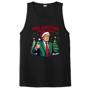 Make Christmas Great Again Funny Santa Trump Santa Hat Gift PosiCharge Competitor Tank