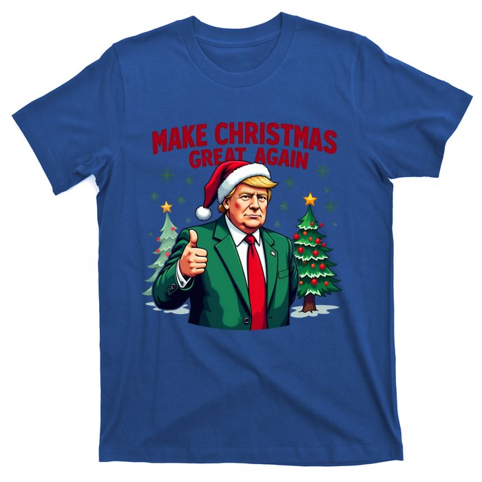 Make Christmas Great Again Funny Santa Trump Santa Hat Gift T-Shirt