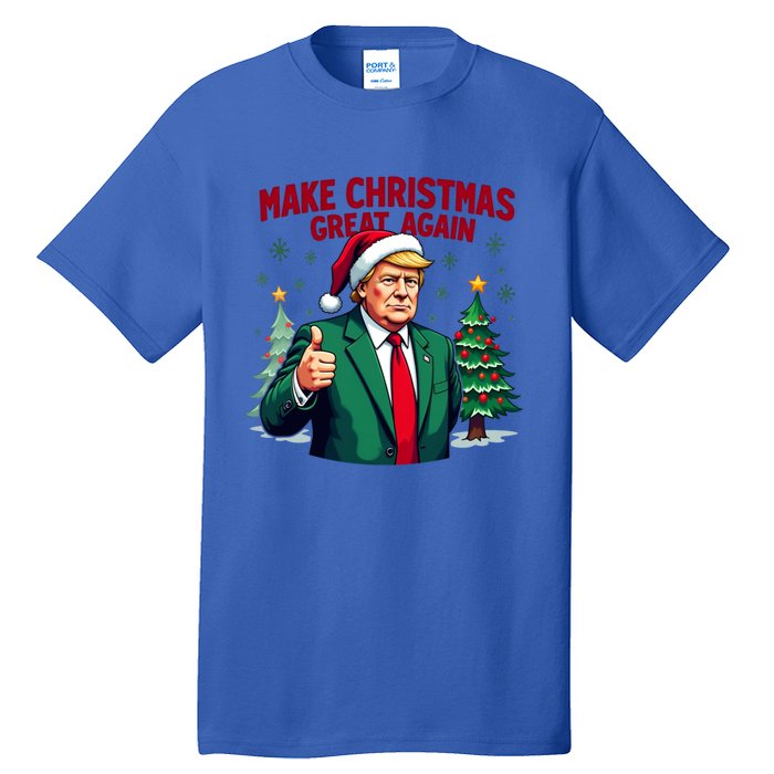 Make Christmas Great Again Funny Santa Trump Santa Hat Gift Tall T-Shirt