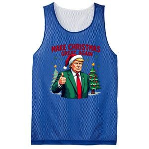 Make Christmas Great Again Funny Santa Trump Santa Hat Gift Mesh Reversible Basketball Jersey Tank