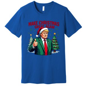 Make Christmas Great Again Funny Santa Trump Santa Hat Gift Premium T-Shirt