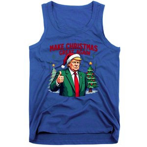 Make Christmas Great Again Funny Santa Trump Santa Hat Gift Tank Top