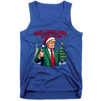 Make Christmas Great Again Funny Santa Trump Santa Hat Gift Tank Top