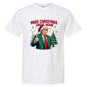 Make Christmas Great Again Funny Santa Trump Santa Hat Gift Garment-Dyed Heavyweight T-Shirt