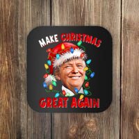 Make Christmas Great Again Funny Donald Trump Xmas Lights Coaster