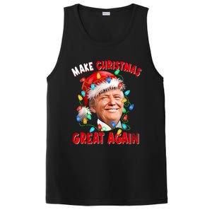 Make Christmas Great Again Funny Donald Trump Xmas Lights PosiCharge Competitor Tank